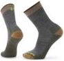 Pair of gray wool socks with brown heel and toe