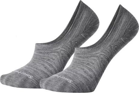 Pair of gray no-show socks.