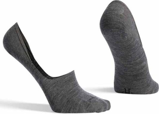 Pair of gray no-show socks.