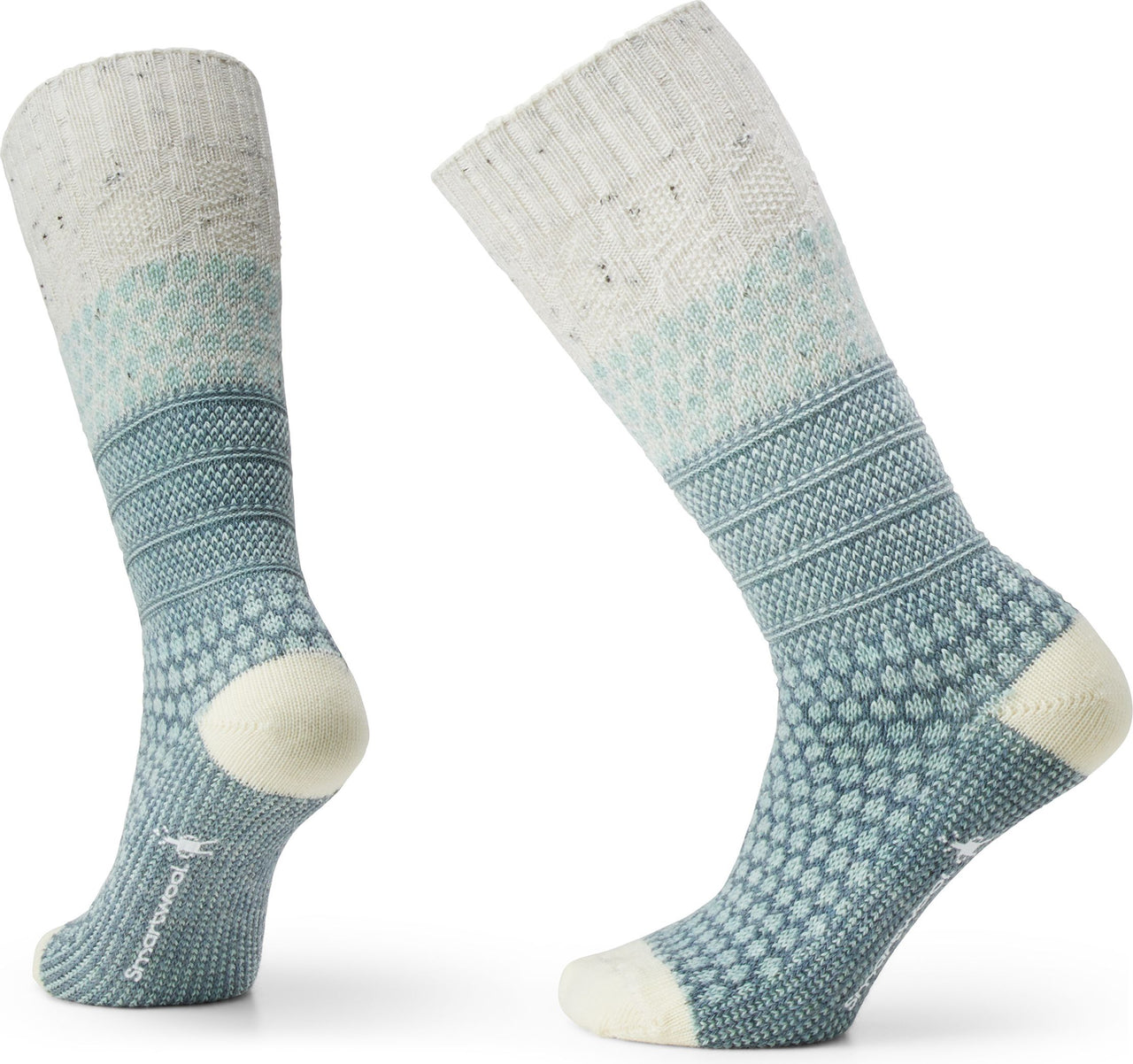 Smartwool Apparel W Everyday Popcorn Cable Crew Socks Pewter Blue