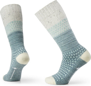 Smartwool Apparel W Everyday Popcorn Cable Crew Socks Pewter Blue