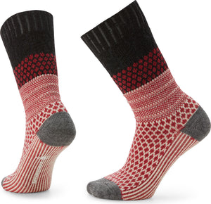 Smartwool Apparel W Everyday Popcorn Cable Crew Socks Pomegranate