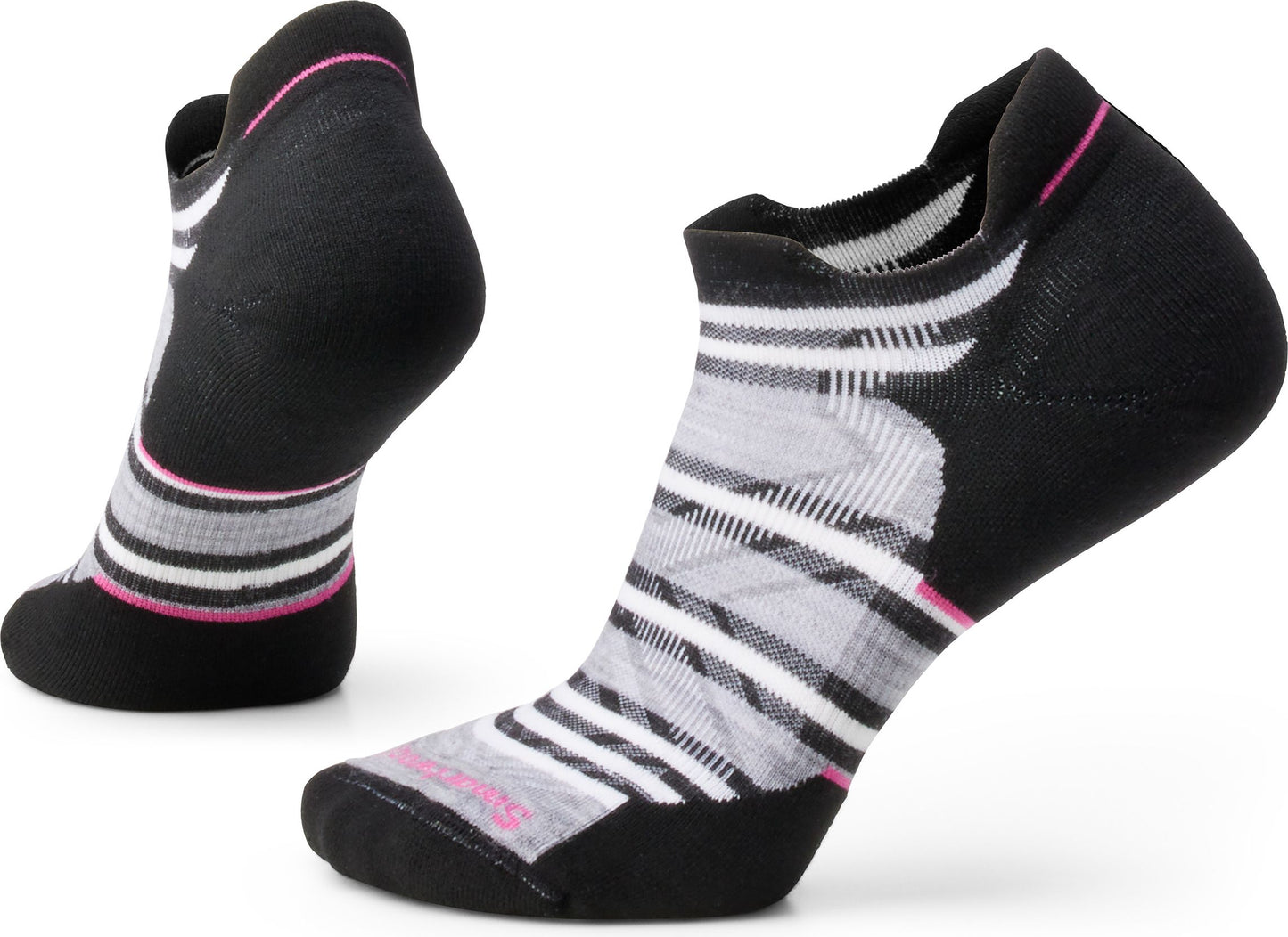 Smartwool Apparel W Run Targeted Cushion Stripe Low Ankle Socks Black