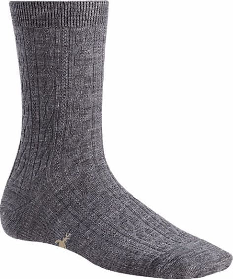 Grey patterned sock.