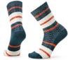 Smartwool Apparel Women's Everyday Striped Cable Crew Socks Twilight Blue