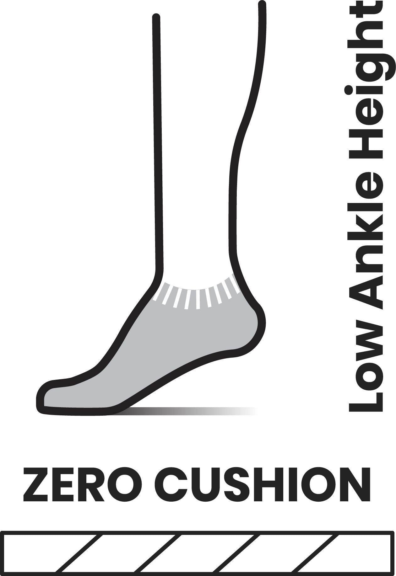 Smartwool Apparel Women's Run Zero Cushion Low Ankle Mist Blue