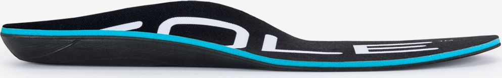 Insole with blue cushioning.