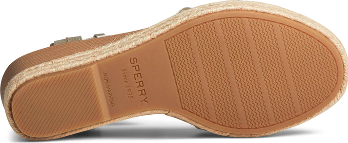 Sperry Sandals Fairwater Plushwave Wedge Gold