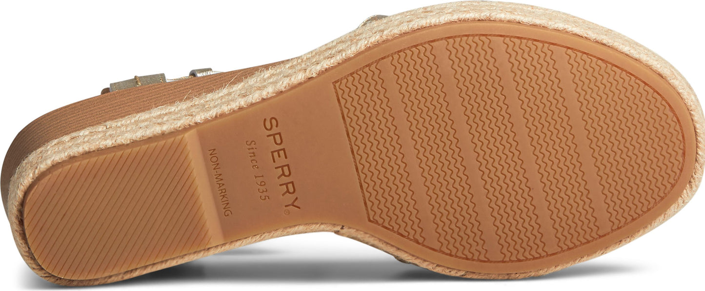 sole of a wedged espadrille