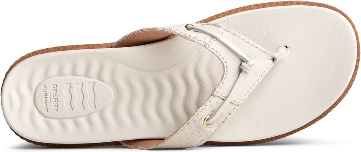 Sperry Sandals Waveside Plushwave Thong Ivory