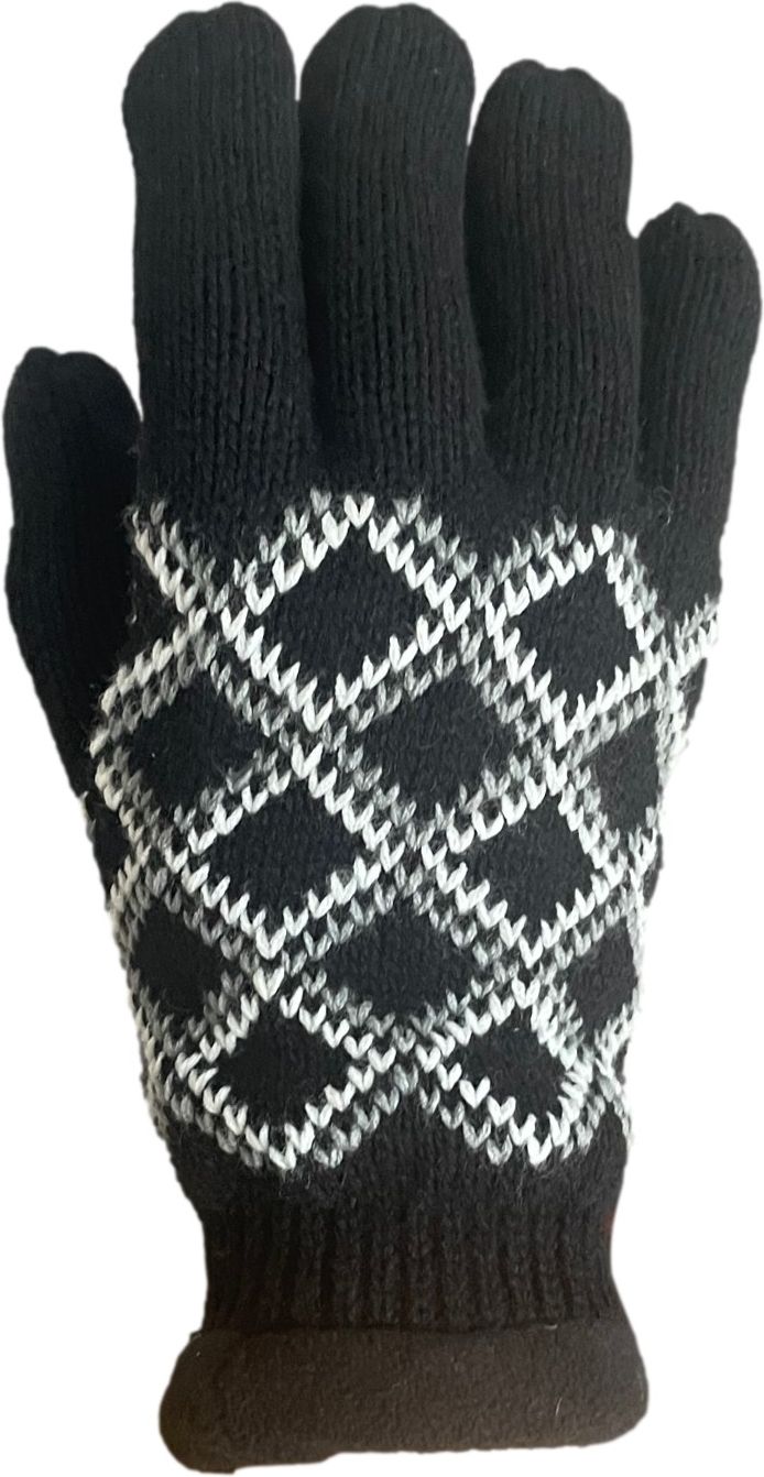 Diamond Pattern Acrylic Glove Fleece Liner