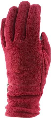 A red fleece glove.
