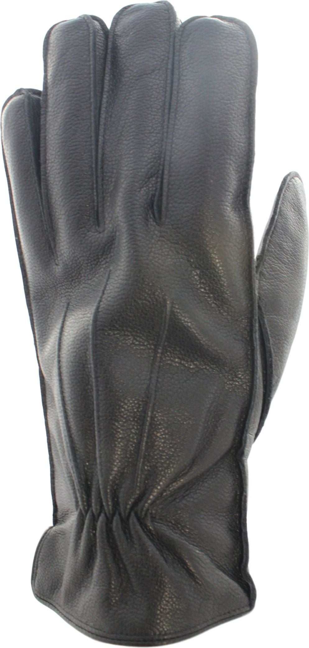 Imitation Deerskin Outseam Three Points Poly Lined Black