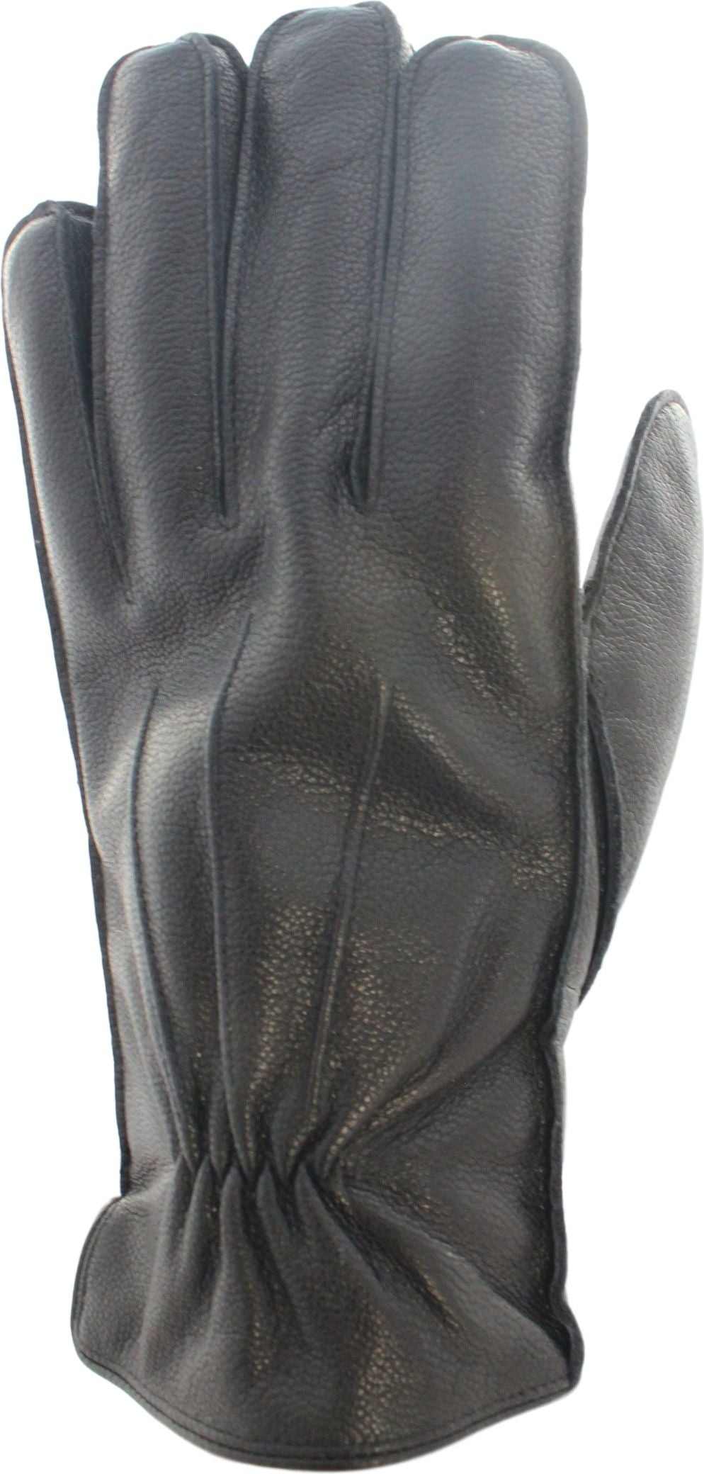 A black leather glove.