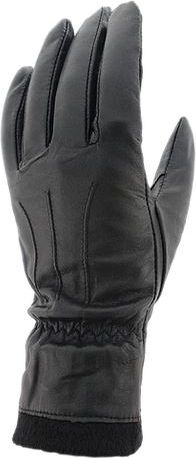 A black leather glove.
