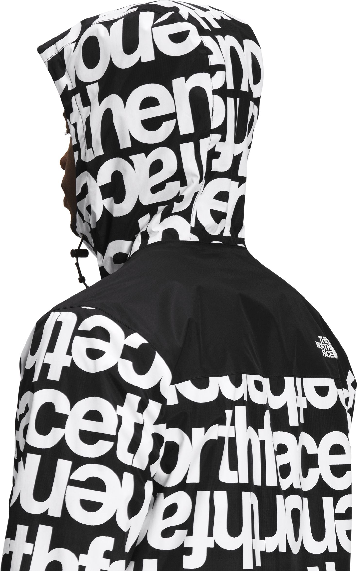 M Antora Jacket TNF Black TNF Black TNF Lowercase Print – Quarks Shoes