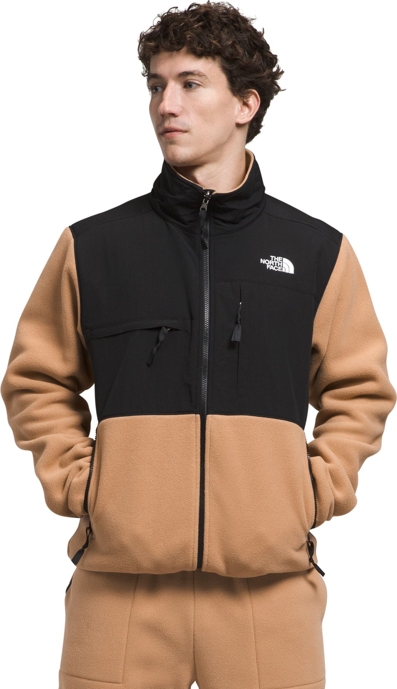The North Face Apparel M Denali Jacket Almond Butter Tnf Black
