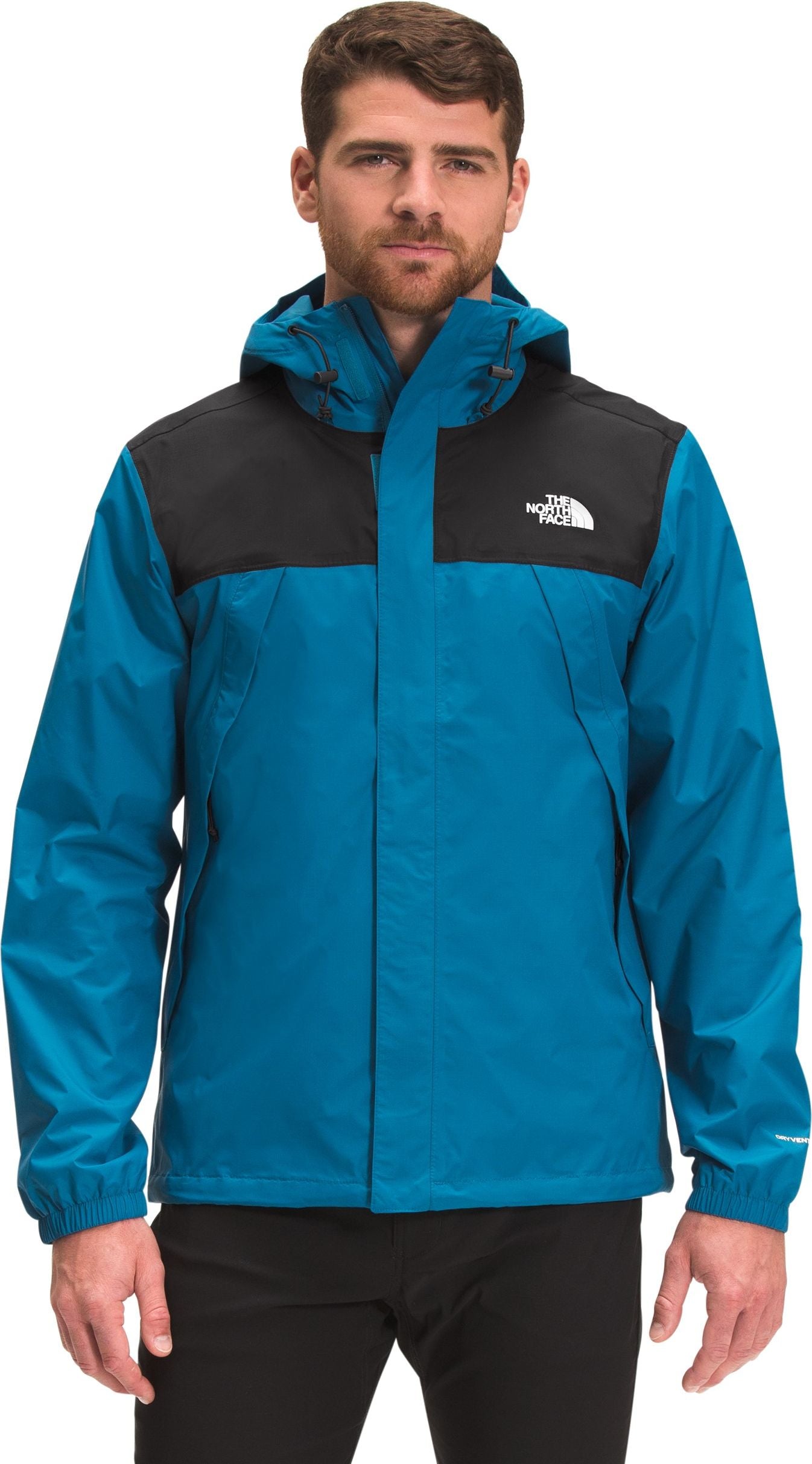 The North Face Apparel Men's Antora Jacket Banff Blue Tnf Black