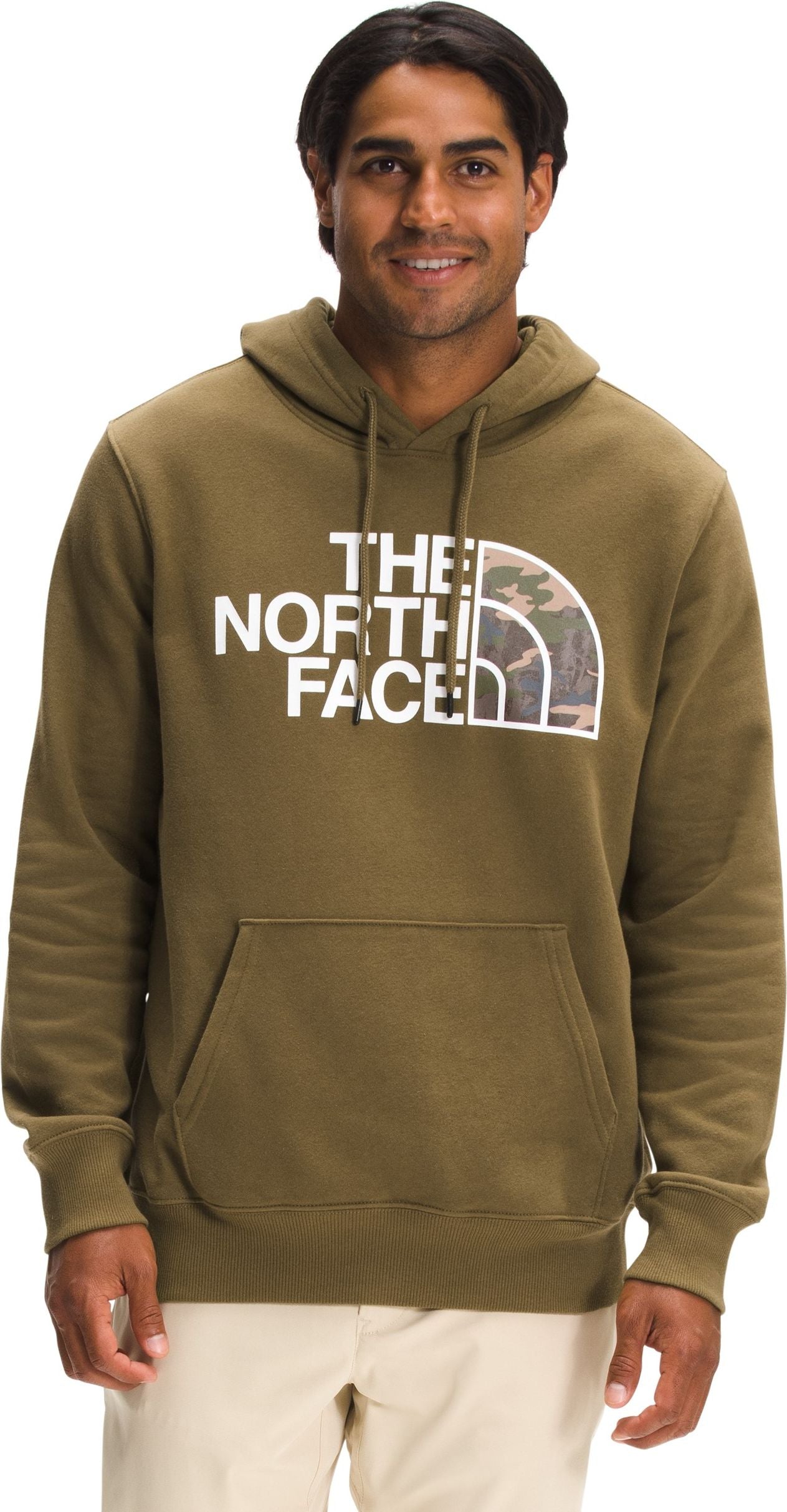 The North Face Apparel Men's Half Dome Pullover Hoodie Military Olive/multi Color Print