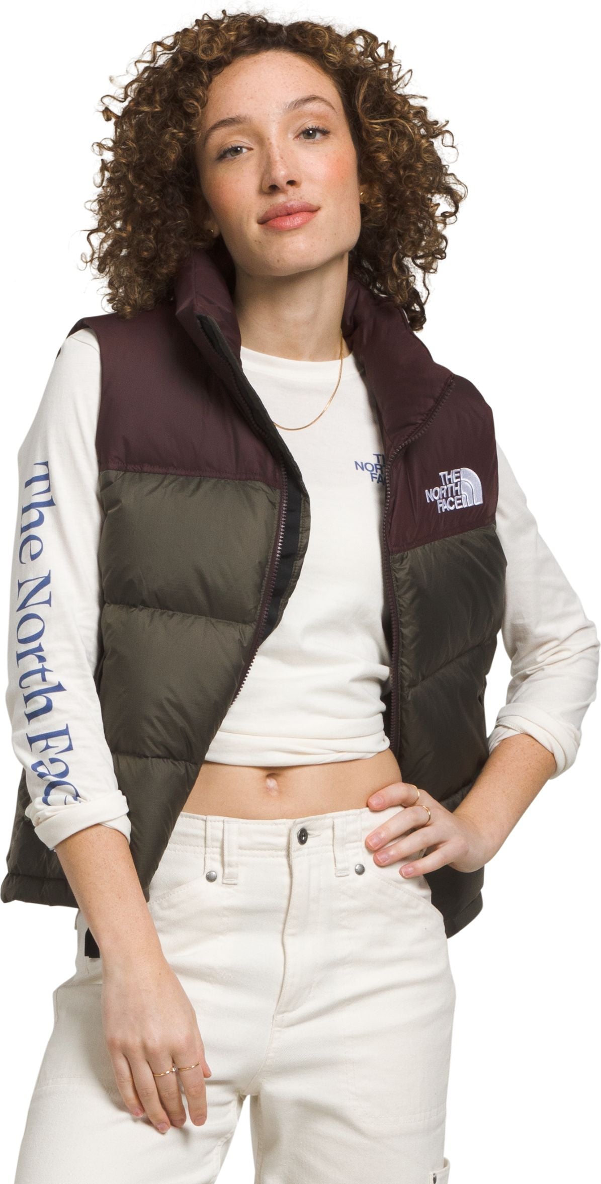 The North Face Apparel W 1996 Retro Nuptse Vest New Taupe/coal Brown