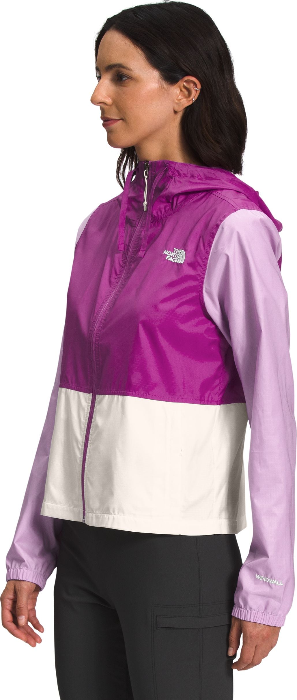 The North Face Apparel W Cyclone Jacket 3 Purple Cactus Flower Lupine Gardenia White