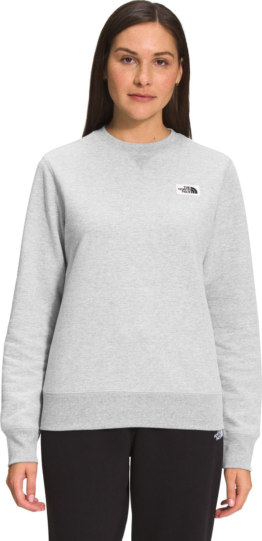 The North Face Apparel W Heritage Crew Patch Tnf Light Grey Heather
