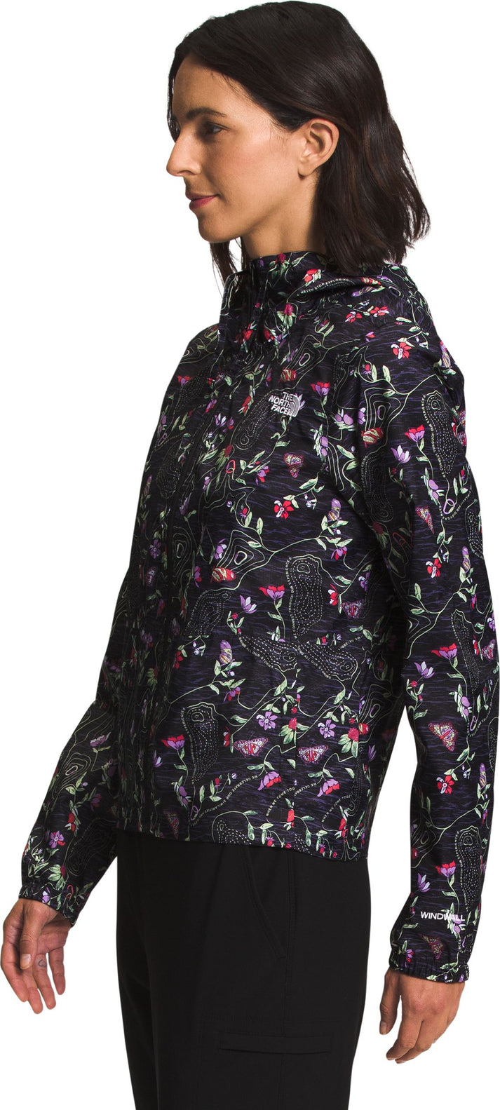 The North Face Apparel W Printed Cyclone Jacket 3 Tnf Black Iwd Print