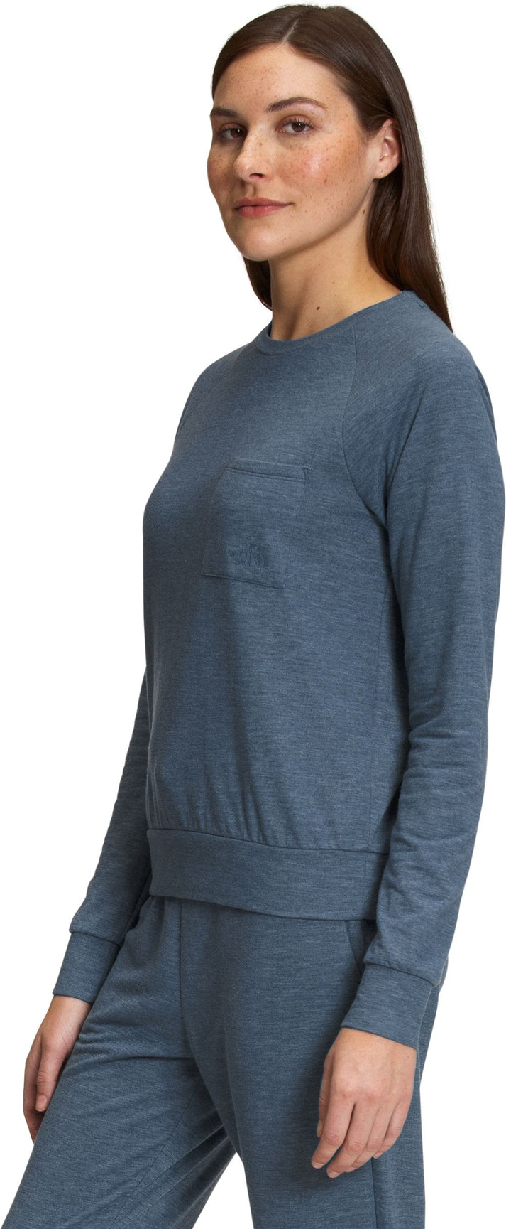 The North Face Apparel W Westbrae Knit Crew Shady Blue Heather