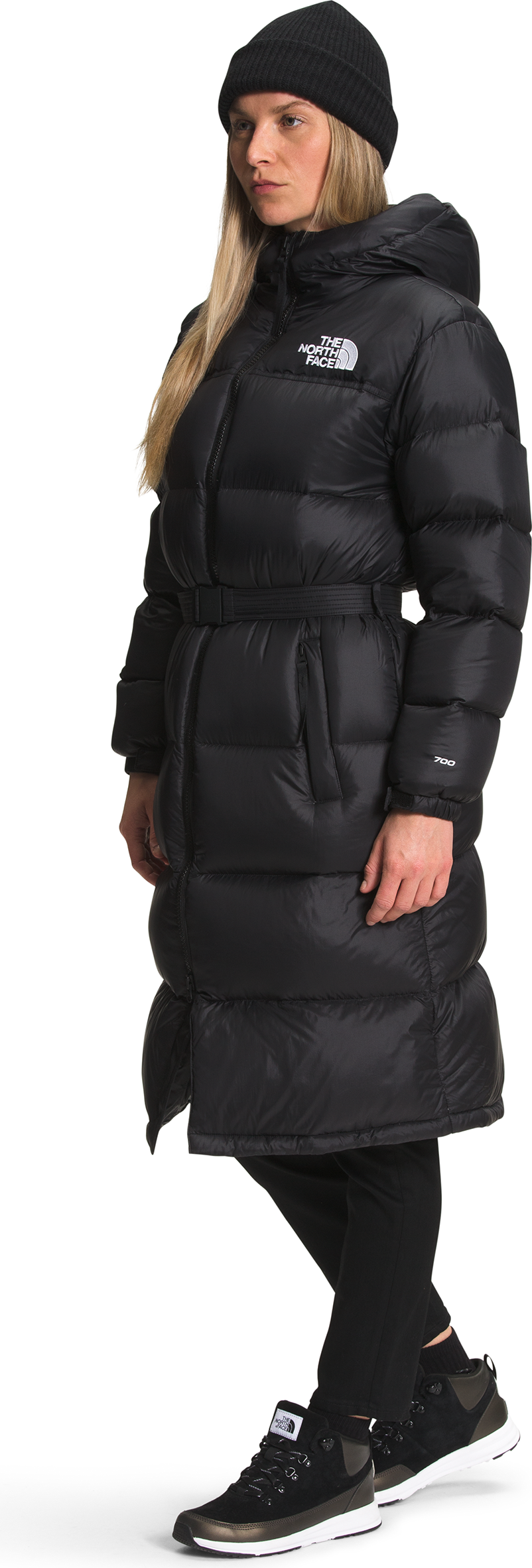 The North Face Apparel Women's Nuptse Belted Long Parka Tnf Black