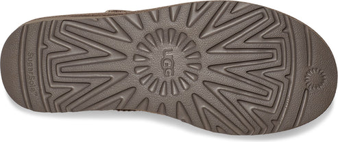 UGG brand logo is prominently displayed on the sole of the shoe. Zigzag pattern extends to the perimeter of the sole.