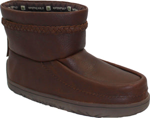 Urban Trail Boots Short Waterproof Brown All Leather Mukluk