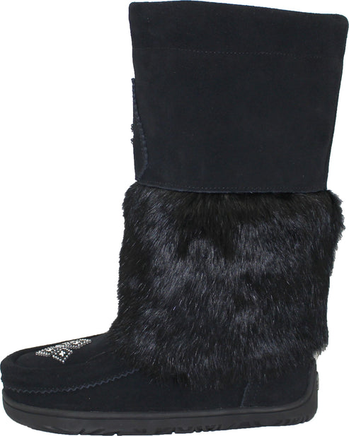 Urban Trail Boots Tall Waterproof Black Suede Mukluk