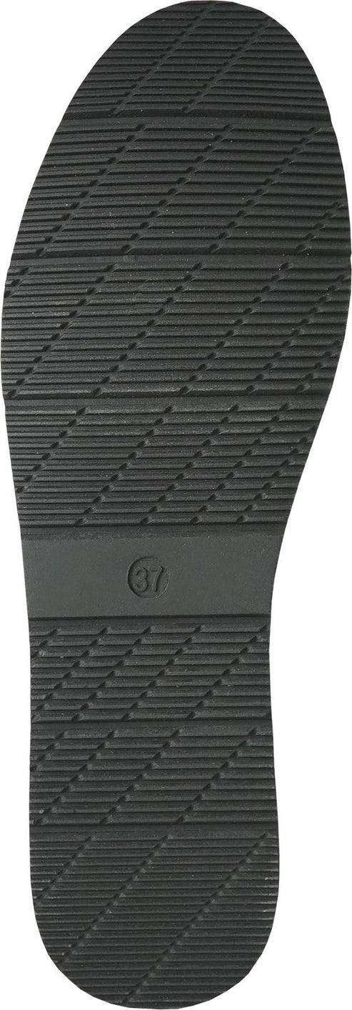 The sole of a shoe with diagonal grooves and a size 37 marked.