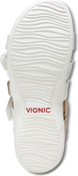 White sandal sole with tread and the word VIONIC.