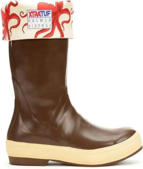 Salmon Sisters 15inch Boot Chocolate Salmon – Quarks Shoes